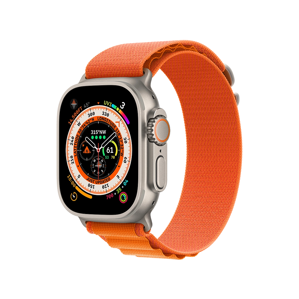 Смарт-часы Apple Watch Ultra 49mm Titanium Case with Orange Alpine Loop - Small (MNHH3)