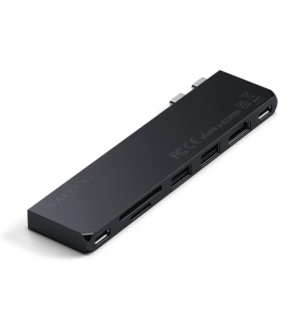 Хаб Satechi Aluminum USB-C Pro Hub Slim Adapter Midnight (ST-HUCPHSD)