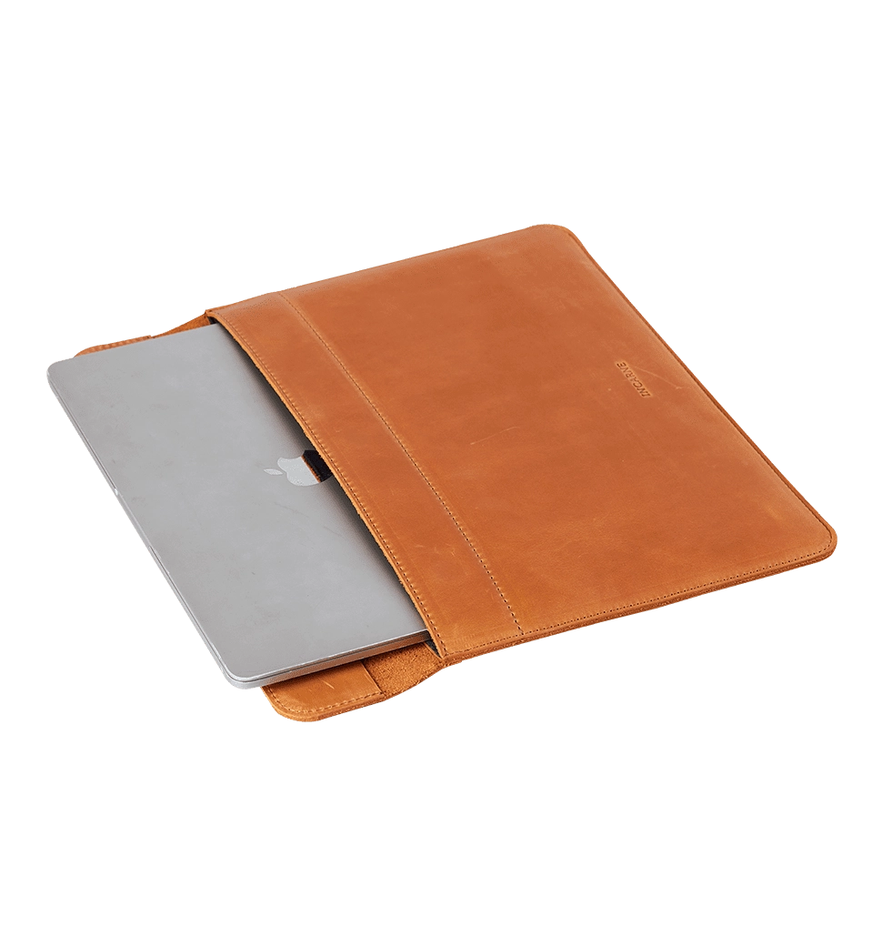 Кожаный чехол INCARNE Klouz MacBook Air 13" 2018-2022 коньяк