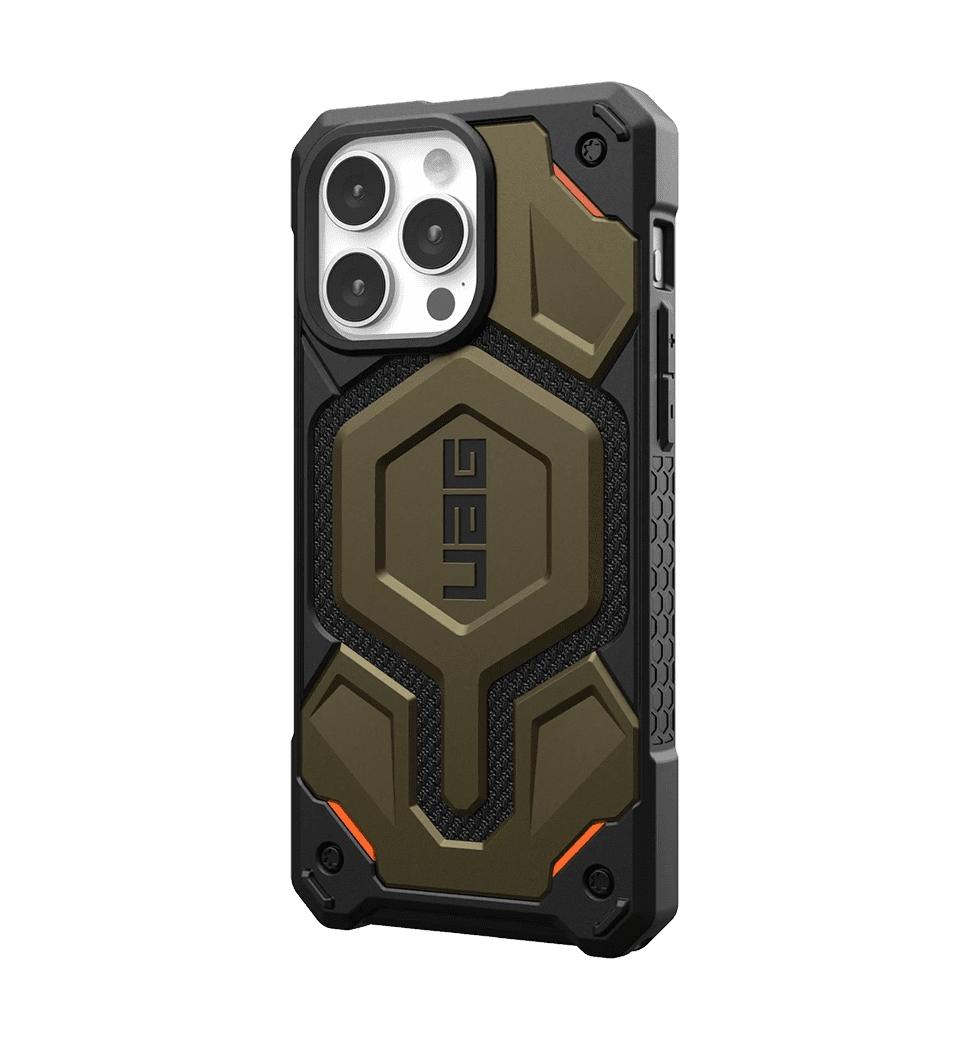Чехол UAG iPhone 15 Pro Max Monarch Pro Magsafe, Kevlar Elemental Green (11422211397B)