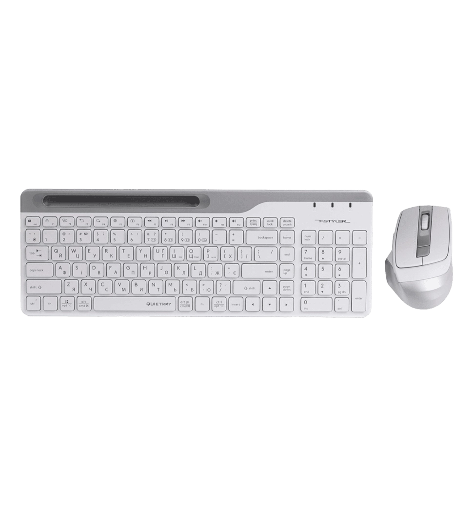 Комплект A4Tech Fstyler FB2535C клавіатура з мишою , USB, колір крижано-білий