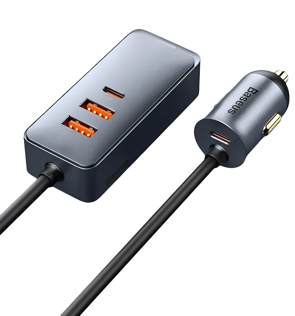 АЗП Baseus Square Metal 120W 2USB+2Type-C (CCBT-A0G) Grey