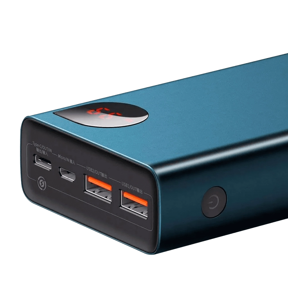 Пауэрбанк Baseus Adaman Metal Digital Display 20000mAh 65W Blue (PPIMDA-D03)