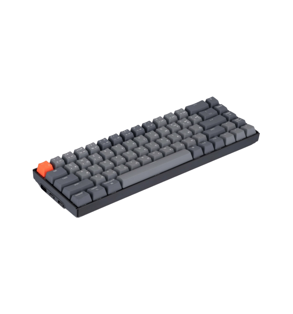 Клавиатура механическая Keychron K6 68Key, Gateron G Pro Brown, BT/USB-A, EN/UKR, White LED, черный