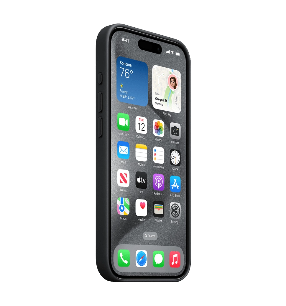 Чехол iPhone 15 Pro Max FineWoven Case with MagSafe - Black (MT4V3)