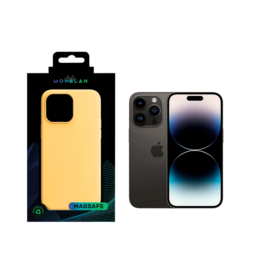 Чехол Monblan для iPhone 14 Pro Max Magnetic Silicone MagSafe (Sunglow)
