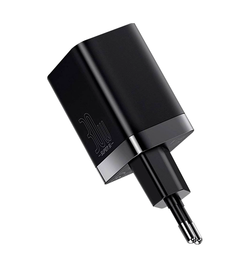 Адаптер Baseus Super Si Pro Quick Charger Type-C+USB 30W Black (CCSUPP-E01)