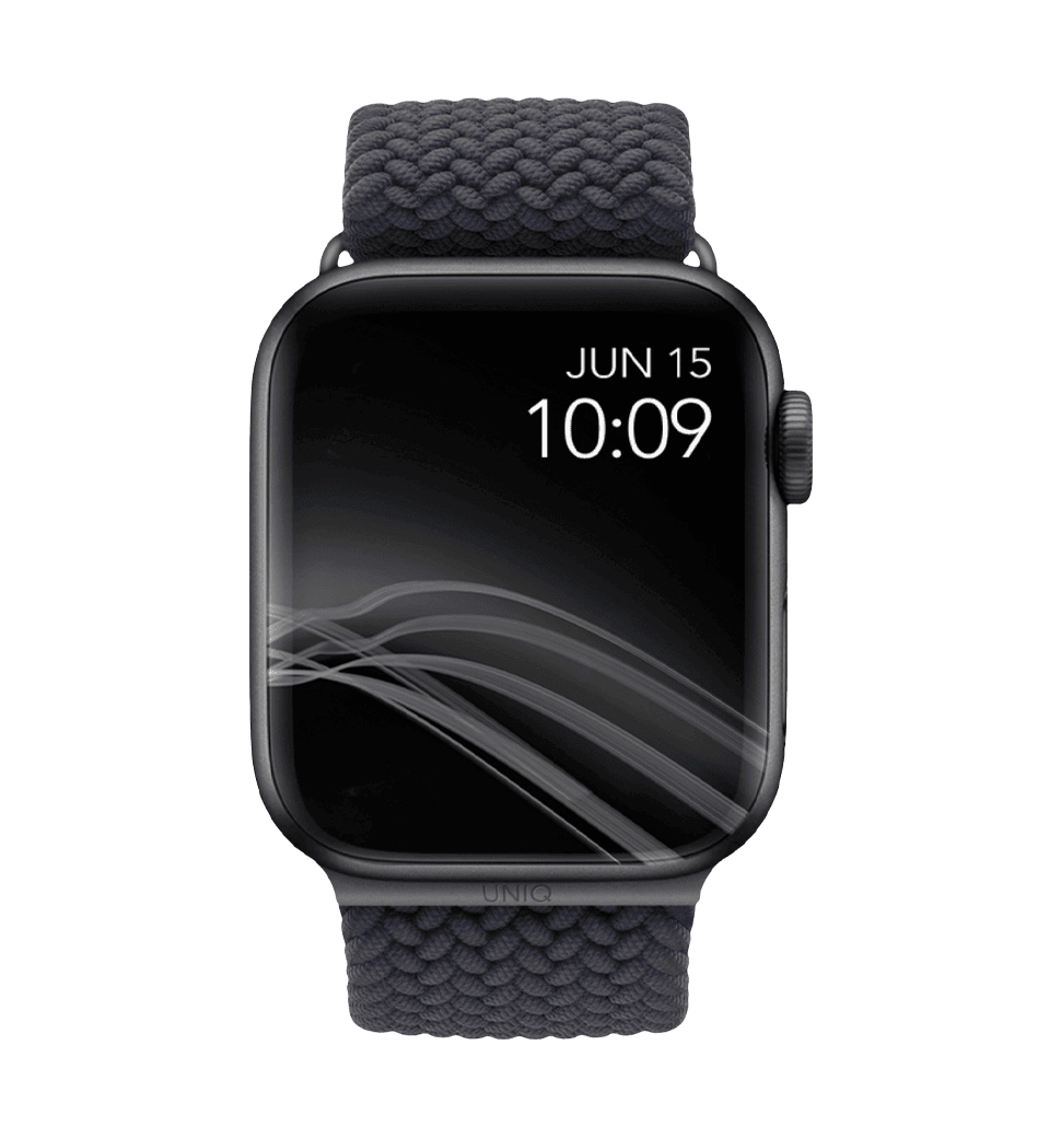 Ремешок Uniq Aspen Braided DE для Apple Watch 49 | 45 | 44 | 42 mm Granite Grey (UNIQ-44MM-ASPGRY)