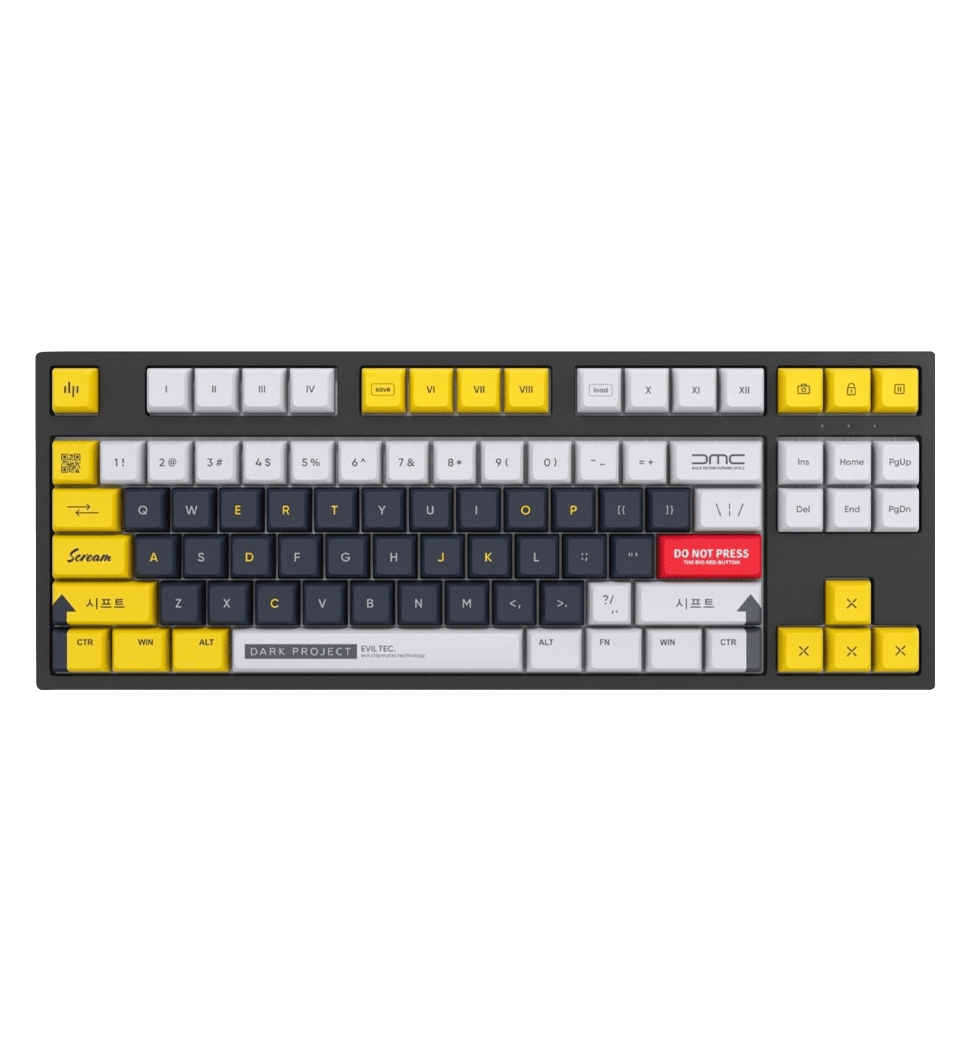 Игровая клавиатура DARK PROJECT LTD KD87A Gateron Optical 1.0 Silver ENG (DP-KD-87A-026310-GSL)