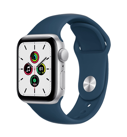 Смарт-часы Apple Watch SE 40mm Silver Aluminum Case with Abyss Blue Sport Band (MKNY3)
