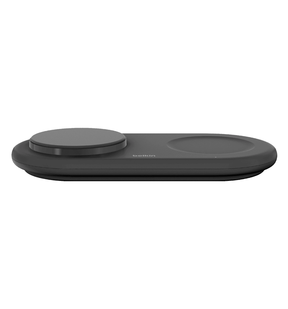 Зарядний пристрій бездротовий Belkin 2в1 15Вт Pad Qi2, чорний