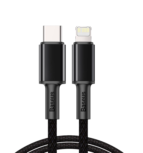 Кабель Baseus High Density Braided Type-C to Lightning PD 20W 1m Black (CATLGD-01)