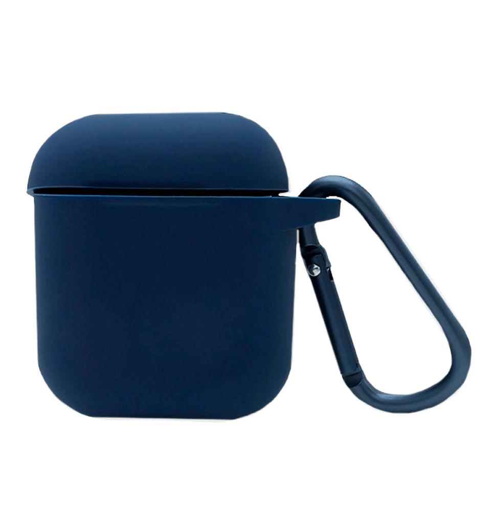 Чохол Blueo Liquid Silicone Case for AirPods with Carbine Midnight Blue