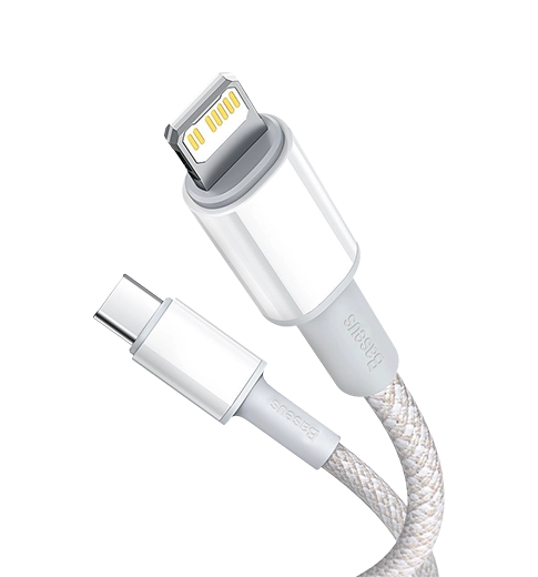 Кабель Baseus High Density Braided Type-C to Lightning PD 20W 2m White (CATLGD-A02)