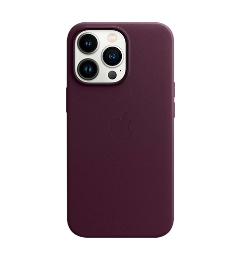 Чохол iPhone 13 Pro Leather Case with MagSafe - Dark Cherry (MM1A3)