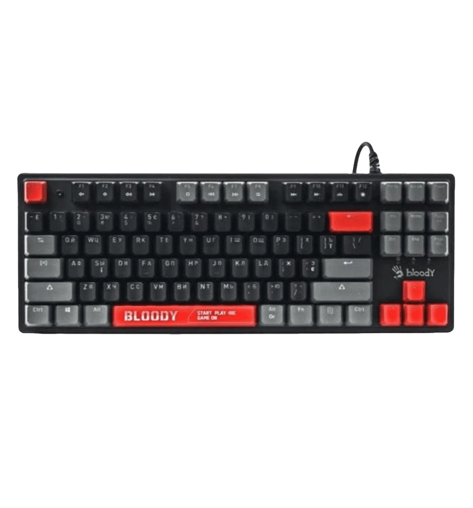 Механічна ігрова клавіатура Bloody S310N (Energy Red), USB, чорний