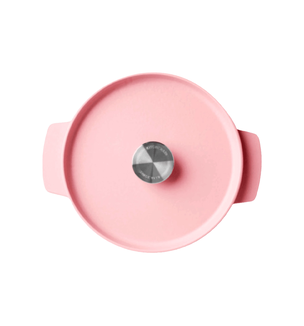Каструля чавунна з кришкою KitchenAid, 22 см, 3,3 л, колір суха троянда (CC007430-001)