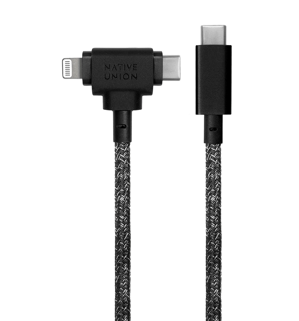 Native Union Belt Cable Universal USB-C to USB-C/Lightning Zebra (1.5 m) (BELT-CCL-ZEB-NP)