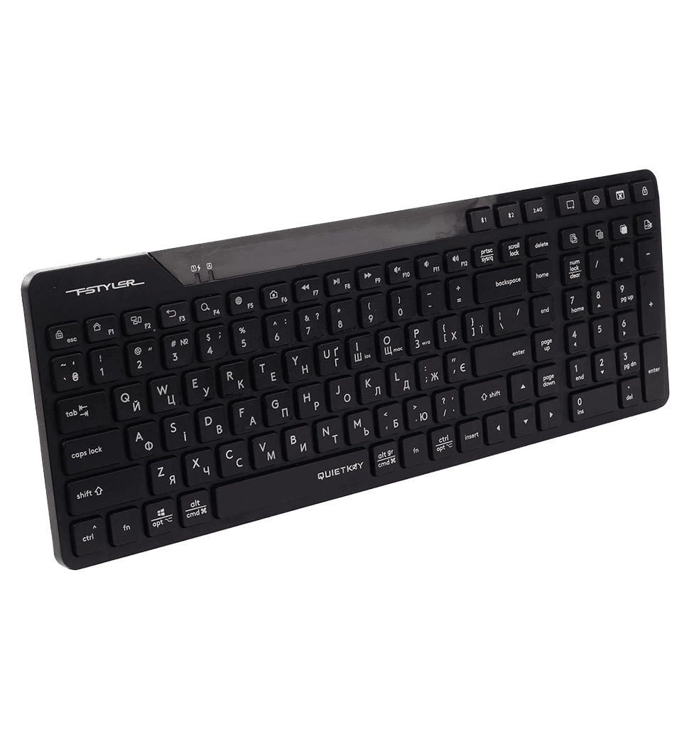 Клавіатура бездротова A4Tech FBK27C AS, колір чорний