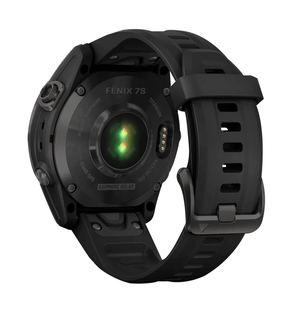 Garmin Fenix 7S Sapphire Solar Carbon G. DLC Titanium w. Black Band (010-02539-24/25)