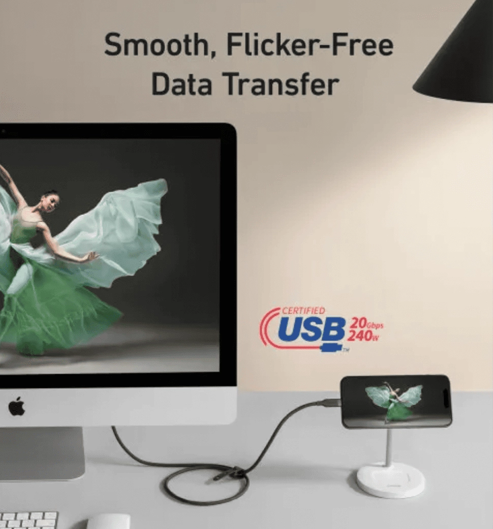 Кабель ANKER USB-C to USB-C - 0.9m 240W 20 Gbps 4K Video Tranfer Bio-Nylon (Чорний)