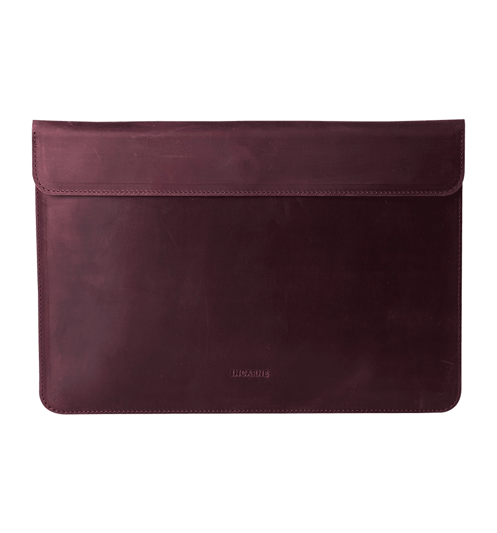 Шкіряний чохол INCARNE Klouz MacBook Pro 16" 2019-2023 бордо
