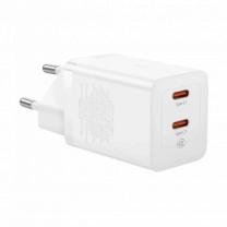 Адаптер Baseus GaN5 Pro 40W Type-C+Type-C (white)(CCGP180102)