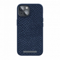Чохол Njord Salmon Leather MagSafe Case Blue for iPhone 14 Plus (NA42SL01)