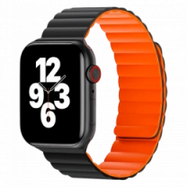 Ремешок Wiwu для Apple Watch 38/40/41mm Magnetic silicone watch band Black-Orange