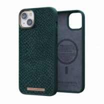 Чохол Njord Salmon Leather MagSafe Case Green for iPhone 14 (NA41SL02)