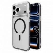 Чехол Puro Cover in TPU+PC "LITE MAG" with Magsafe for iPhone 17 Pro Max, transparent and black PUIPC17P69LITEMBLK