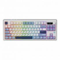 Клавіатура механічна бездротова Ajazz AK870 PLUS Murad Switch RGB Wireless/Bluetooth/USB White