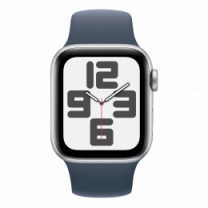 Смарт-годинник Apple Watch SE (gen 2) 2023 40mm Silver Aluminum Case with Storm Blue Sport Band M/L (MRE23)