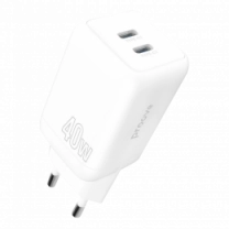 Адаптер Proove Silicone Power 40W (Type-C + Type-C) (white)