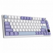 Бездротова механічна клавіатура Ajazz AK820 PRO 75% Flying Fish Switch White RGB (AK820PRO-FF-PWB)