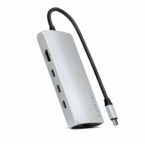 Satechi USB-C Multiport Adapter 8K with Ethernet V3 Silver (ST-P8KES)