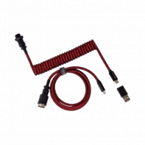 Кабель Type-A/Type-C Keychron Premium Coiled Aviator Cable-Straight Red