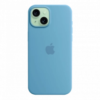 Чехол силиконовый iPhone 15 Plus Silicone Case with MagSafe Winter Blue (MT193)