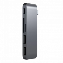 Хаб Satechi Type-C USB 3.0 Passthrough Hub Space Gray (ST-TCUPM)