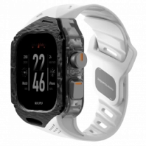Ремінець AULUMU Carbon Fiber Cover+Black Band  carbon+white A01-CF-BK