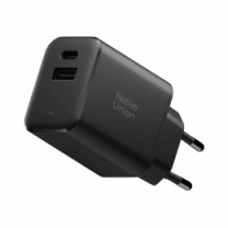 Зарядний пристрій Native Union Fast GaN Charger PD 45W (1 USB-C + 1 USB-A) Port Black (FAST-PD45AC-BLK-EU)