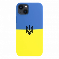 Чехол Silicon Case Ukraine with Trident iPhone 13