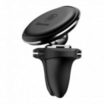 Автодержатель Baseus Magnetic Air Vent Car Mount Holder With Cable Clip Black (SUGX-A01)