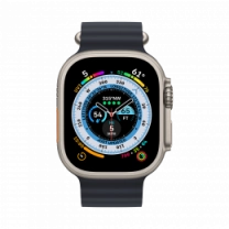 Смарт-годинник Apple Watch Ultra 49mm Titanium Case with Midnight Ocean Band (MQFK3)
