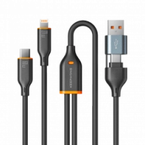 Кабель Keephone 3in1 Liquid Silicone Black (DC-23161blk)