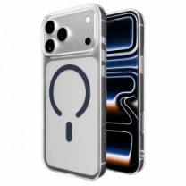 Чехол Puro Cover in TPU+PC "LITE MAG" with Magsafe for iPhone 17 Pro Max, transparent and dark blue PUIPC17P69LITEMDKBL