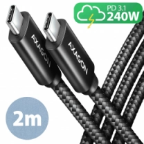 Кабель AXAGON BUCM2-CM20AB USB-C-USB-C 2.0, 2м, PD 240W 5A