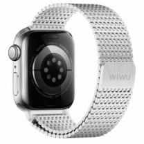 Ремешок Wiwu для Apple Watch 42/44/45/49mmDomino band Silver