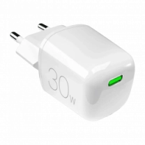 Сетевое зарядное устройство Puro Wall charger GaN 30W 1xUSB-C, white PUFCMTCUSBC30WGWHI