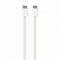 Зарядний кабель Puro Braided Cable FABK4 USB-C to USB-C, 1.5m 60W 480mbps, yellow PUCCCFABK415MTYEL